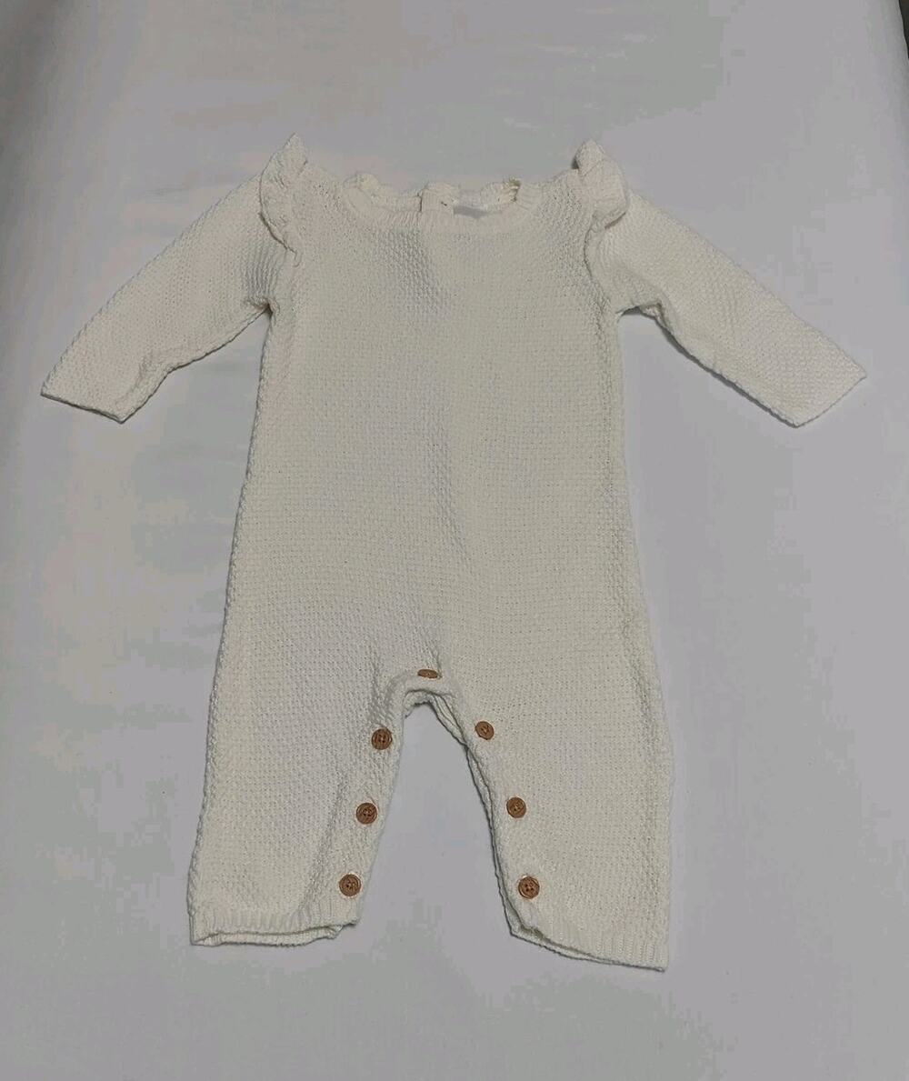 Modern Moments by Gerber Baby Girl Sweater Knit Coverall Size 3-6 Months
